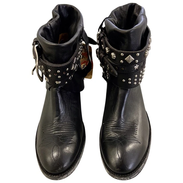 Boots En Cuir Noir Mexicana Taille 39/41