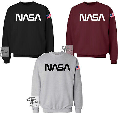 Nasa Space Words  Logo Astronaut Print  Trendy Geek  Mens Unisex  Sweat Shirt