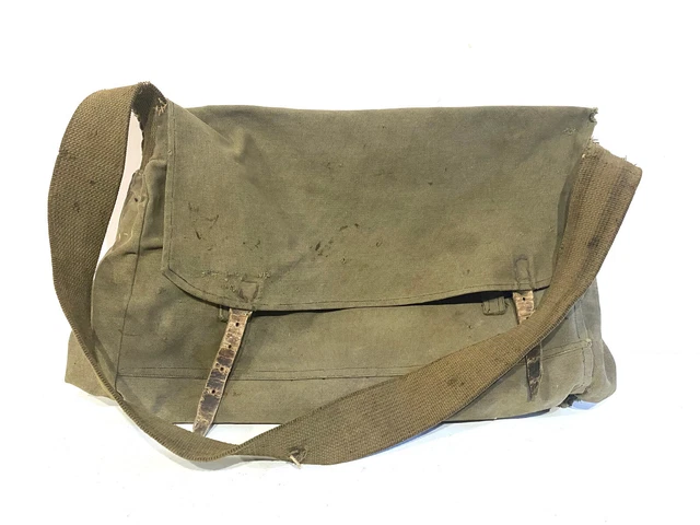 ANCIEN SAC MILITAIRE Us Français Allemand n°112 ww2 ? à identifier EUR