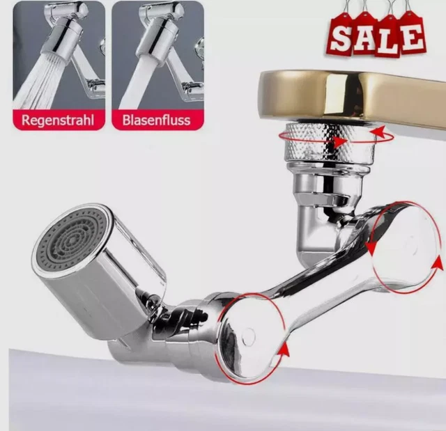 XiXiRan Universal Wasserhahn Luftsprudler - 1080° Schwenkbar Mit 2 Modi