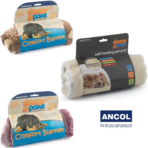 Ancol Self Heating Comfort Blanket Pet Pad Bed Dog Cat Puppy Warm Fleece Crate