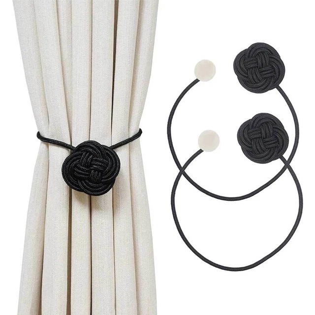 2PCS Magnetic Curtain Tie Backs Clips Buckle Holder Home Window Home Decor Gifts
