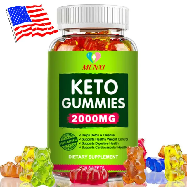 Keto BHB Diet Gummies - Fat Burner ACV Weight Loss Appetite Suppressant 2000mg