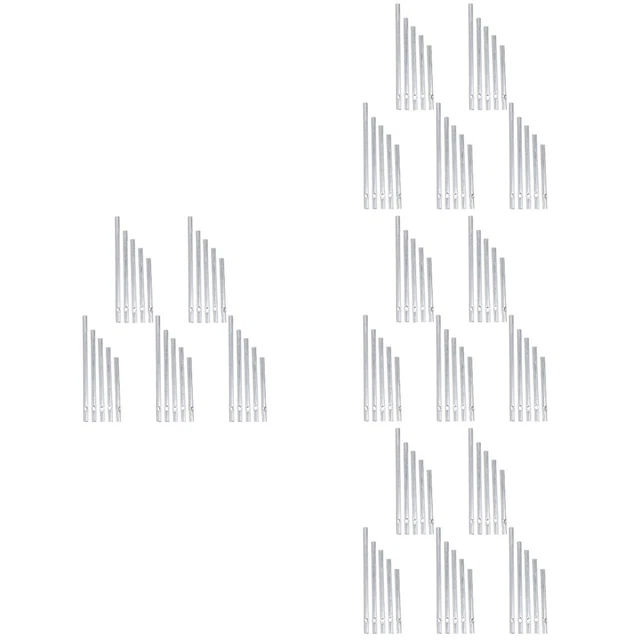 100 Pcs Wind Chimes Aluminum Tube Silver DIY Kit Accessories
