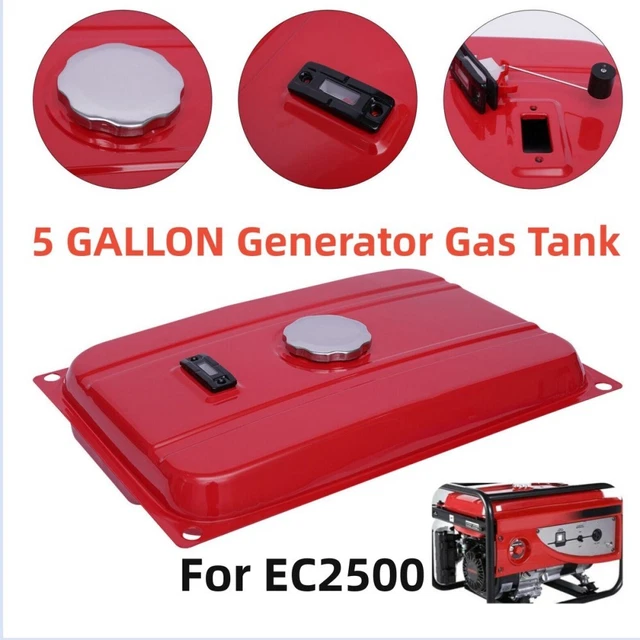 5 GALLON GENERATOR Gas Tank Fuel Filter Cap Gauge Petcock FITS EC2500