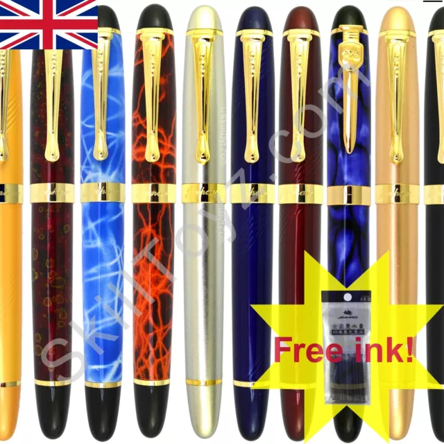 Jinhao X450 Fountain Pen & converter medium nib + 5 FREE Ink Cartridges  UK Shop