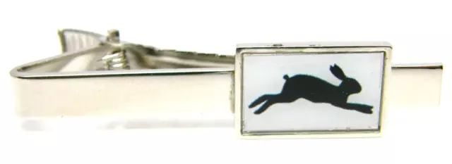 Rabbit Hare Coursing Badge Tieclip Tie Pin Clip Flag Gift