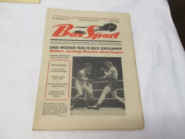 21.1.1952  BOX SPORT  Zeitschrift Amtliches Organ deutscher Berufsboxer