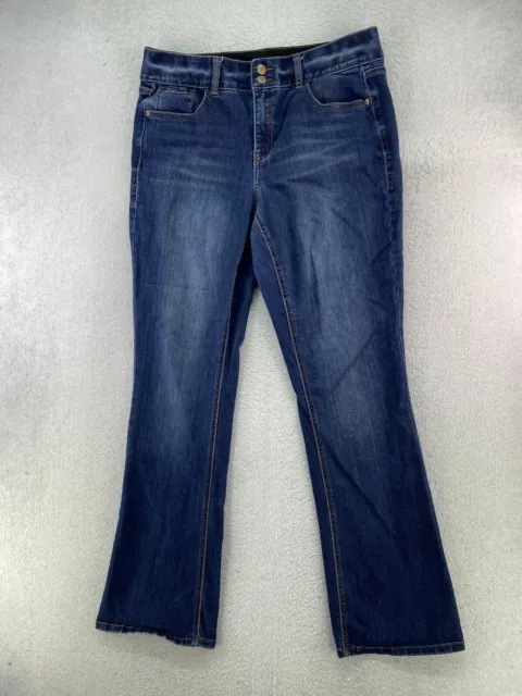 Lane Bryant Womens Size 14 Long Dark Wash High Rise Bootcut Stretch Waist Jeans