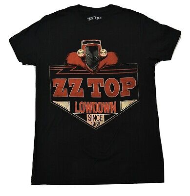 ZZ Top Mens Lowdown Since 1969 Car Logo Black Shirt New S, M, L, XL, 2XL