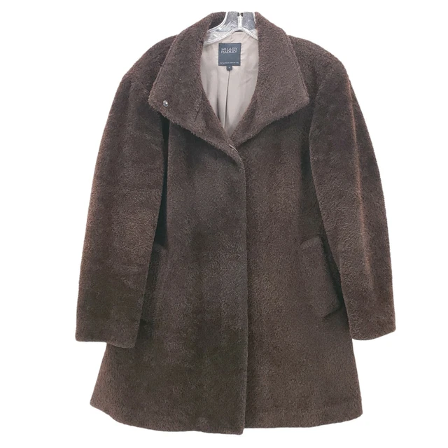 Hilary Radley Brown Alpaca Wool Blend Coat  Overcoat Size 4