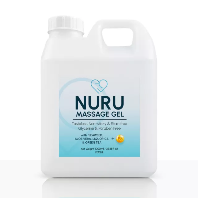 Eroticgel Nuru Massage Gel 1000ml with Aloe Vera, Seaweed, Green Tea & Liquorice