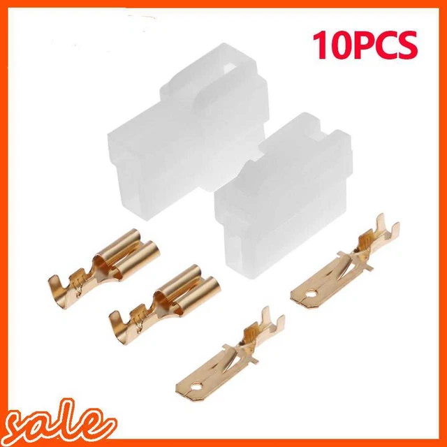 10 Sets Universal T-Type 2 Pin DC Power Male Female Connector Plastic Metal Plug
