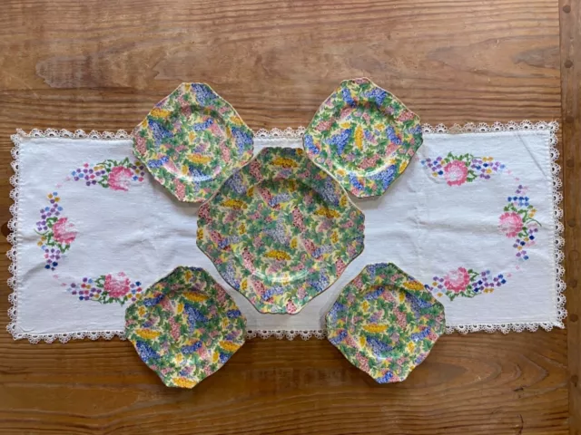 Vintage Royal Winton Grimwades Somerset 9" Square Dinner Plate