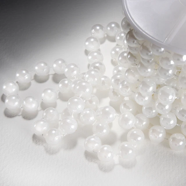 10mm PEARL BEADS ON STRING Sewing Cake Trim Wedding Bridal Craft Trimming