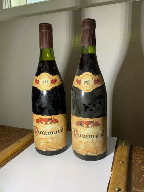 Lot 2 Bouteilles De Pommard 1987 Producteur Inconnu Grand Vin Rouge De Bourgogne