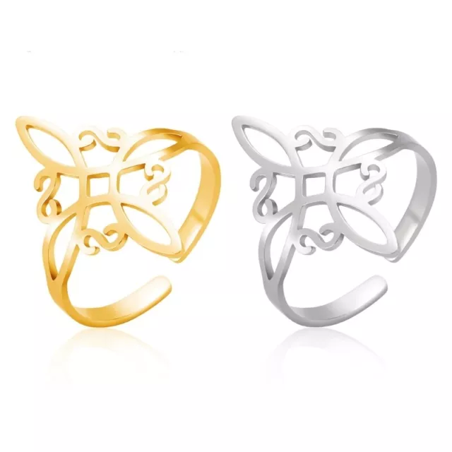 Witch Knot Rings Adjustable Finger Rings Open Rings Stainless Steel Material