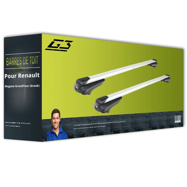 Barres De Toit RIDIGO STEELBAR Pour Renault Megane 4 Grandtour (2016+) | 120 Cm, Acier, Charge 75 Kg - 9