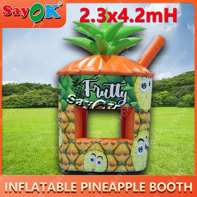 Inflatable Shop Booth Inflatable Pineapple Booth With Printing Inflatable Kiosk