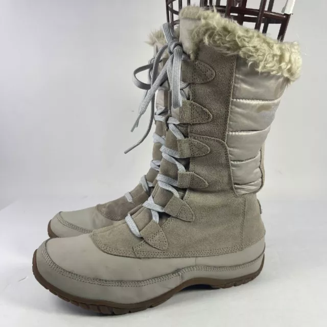 The North Face Nuptse Purna Women's 200g Boots US 7.5 Beige Fur Midcalf Boot