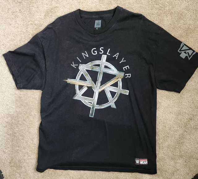 Men's WWE Authentic Wear Seth Rollins Black Tee T-Shirt King Slayer Size S