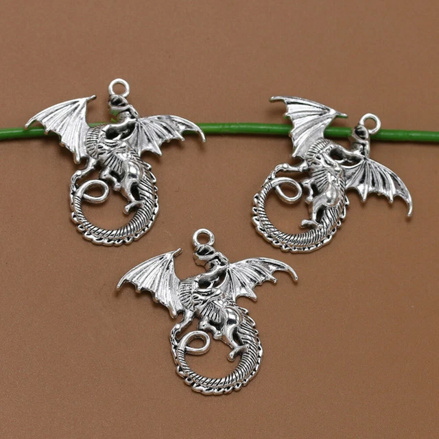10 Stück Legierung Drachen Anhänger Charms DIY Schmuck Herstellung Zubehör für