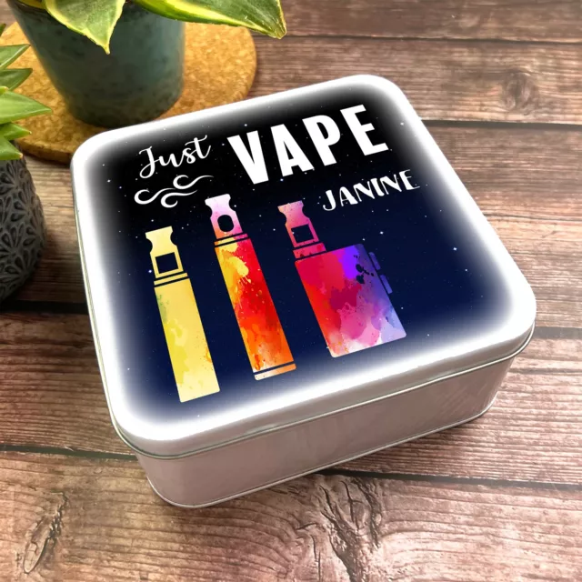 Square Spaces Vapes Just Vape Personalised Vapers Tin