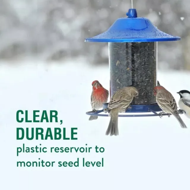 Perky-Pet Red Panorama Wild Bird Patio & Garden  Seed Feeder - 2 lb Capacity