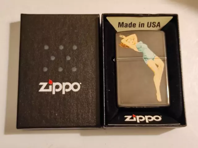 Zippo 214261 Pin up  Lady Lighter Case - No Inside Guts Insert