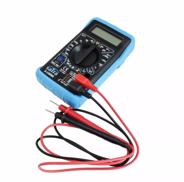 7 Function Digital Multimeter - Large (46 x 25mm) Clear LCD Display & Test Leads