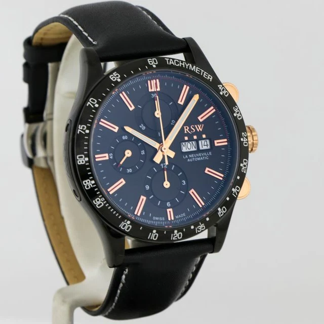 Montre Chronographe RSW La Neuveville Sport - Réf. RSWA130-BRX-3 - Valjoux 7750 - NEUVE Complète
