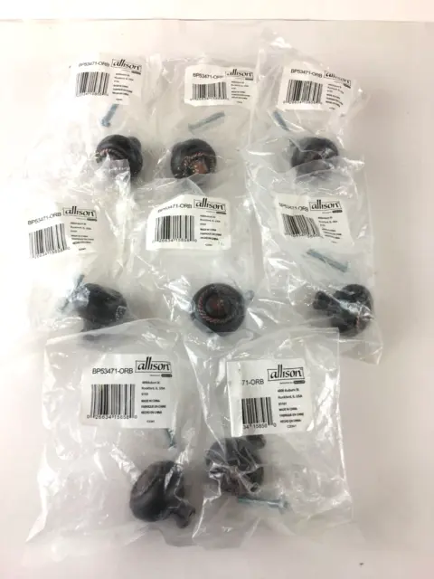 Alison Rope Braid Oil-Rubbed Bronze Kitchen Cabinet Knobs Pulls - Set of 8 - NEW