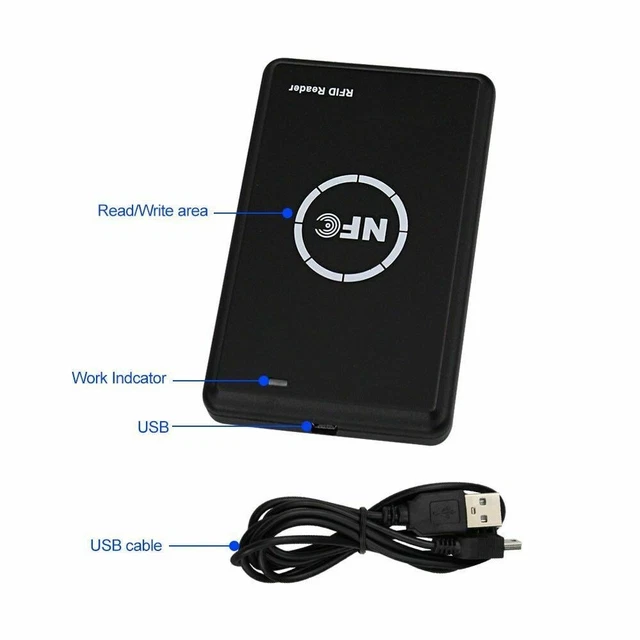 1 x duplicatore RFID portachiavi NFC smart card lettore registratore crittografia