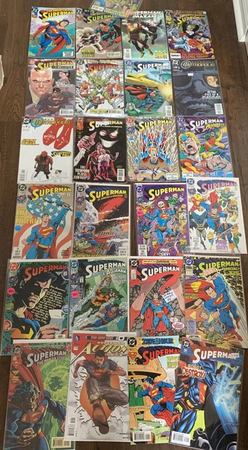 Lot of 25 Superman DC Comic Books MOS ADVENTURES ACTION COMICS VF Lot 14