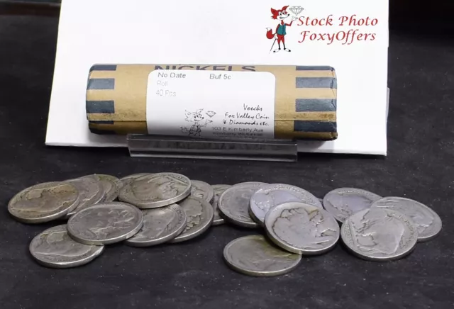 Buffalo Nickel Roll (40 Coins, $2 Face) - No Dates