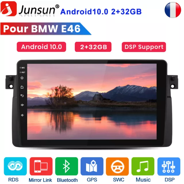 Android10 Autoradio DAB+ GPS Navigator WIFI BT Pour BMW 3 Series E46 M3 Rover 75