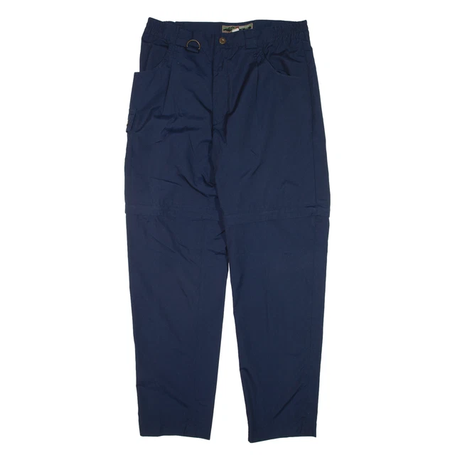 Pantaloni gambe con cerniera blu regolari conico W32 L29