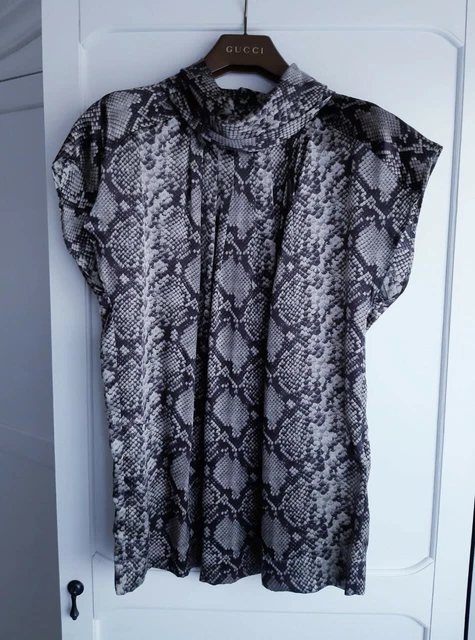 Top/tunique Naf Naf 100% Soie – Taille 36 – Imprimé Adorable Neuf Sans étiquettes