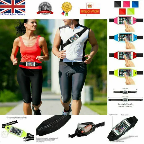 Sports waist Belt Mobile Phone Holder Bag Running Gym Travel WaistBand Exercise