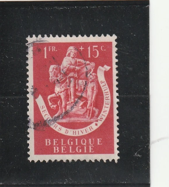 L6162 BELGIQUE timbre Y&T N° 607 de 1942-43 " Secours d'Hiver   " Oblitéré