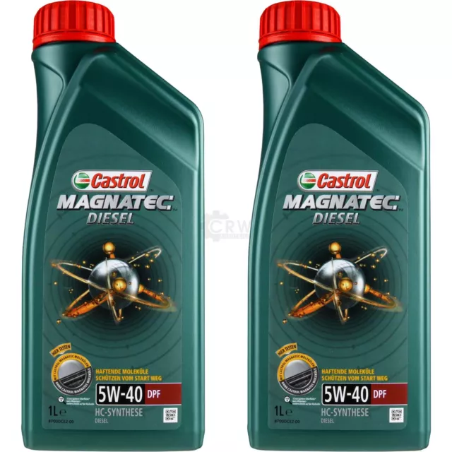 2x 1 Litro Original CASTROL aceite motor Magnatec Diesel 5W-40 DPF Motores