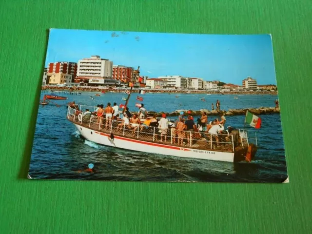 Cartolina Gatteo Mare e Villamarina - Alberghi e spiaggia visti dal mare 1973