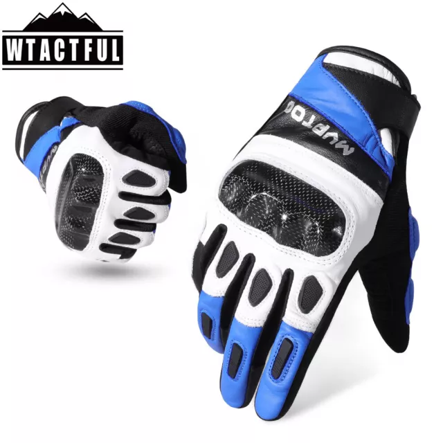 Motorcycle Glove Touch Screen Full Finger Motorbike Racing Riding Leather Gloves