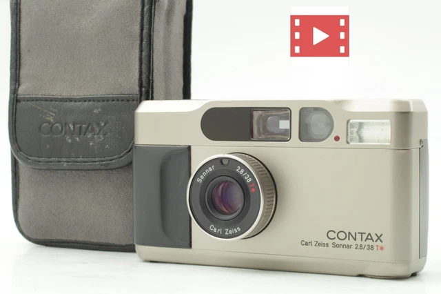 [Almost MINT w/ Case] Contax T2 Silver Point & Shoot 35mm Film Camera From JAPAN
