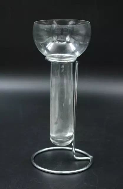 Rosenthal Aqualux Kerzenhalter Schwimmkerzenleuchter Chrom Glas Vintage H 24,5