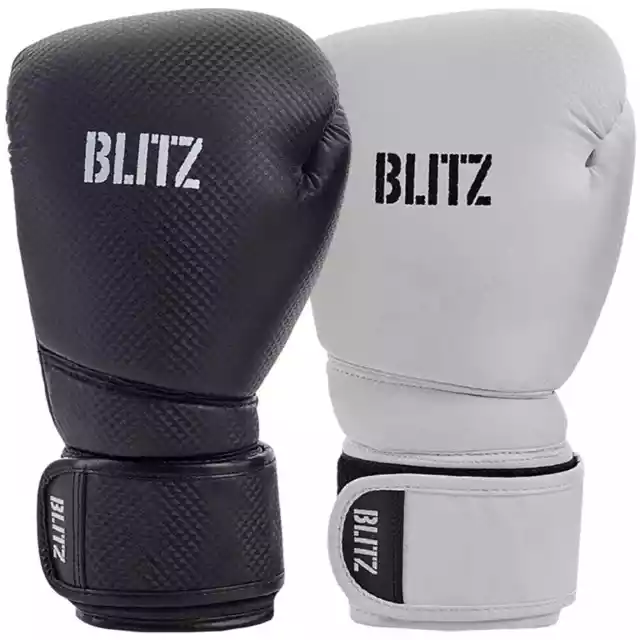 Blitz Carbon Boxing Gloves Muay Thai Mens Sparring Fight