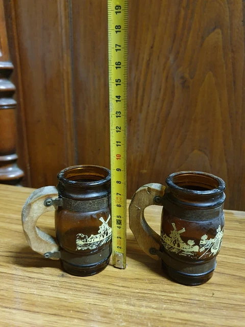 6 Verres à Shot 24ml Avec Design Or - Fond Goldberg Ou Feuille Or - Parfait Pour Vodka, Cognac