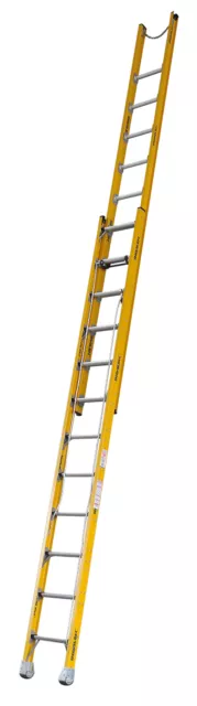 INDALEX Pro Series Fibreglass Extension Ladder 21ft 3.9m - 6.4m