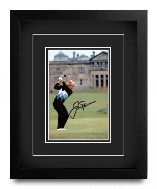 Jack Nicklaus Hand Signed 6x4 Photo 10x8 Picture Frame Golf Open Champion + COA