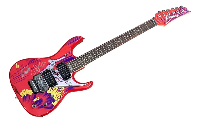 Stan Lee Doug Jones Signed Fender Silver Surfer Electric Guitar BAS